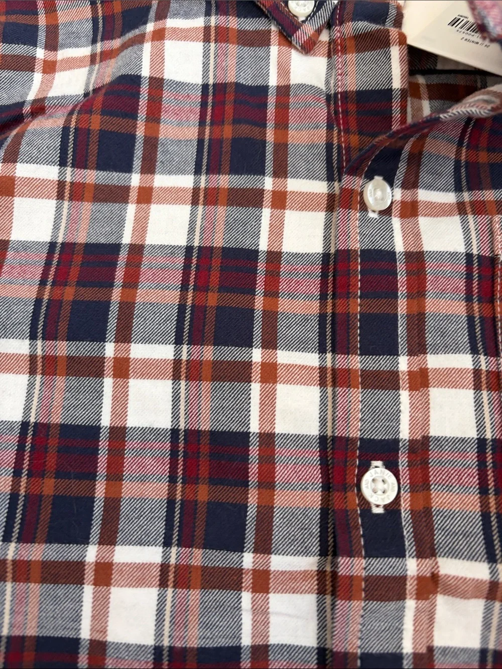 NWT Janie & Jack Plaid Button-Down Shirt, 8